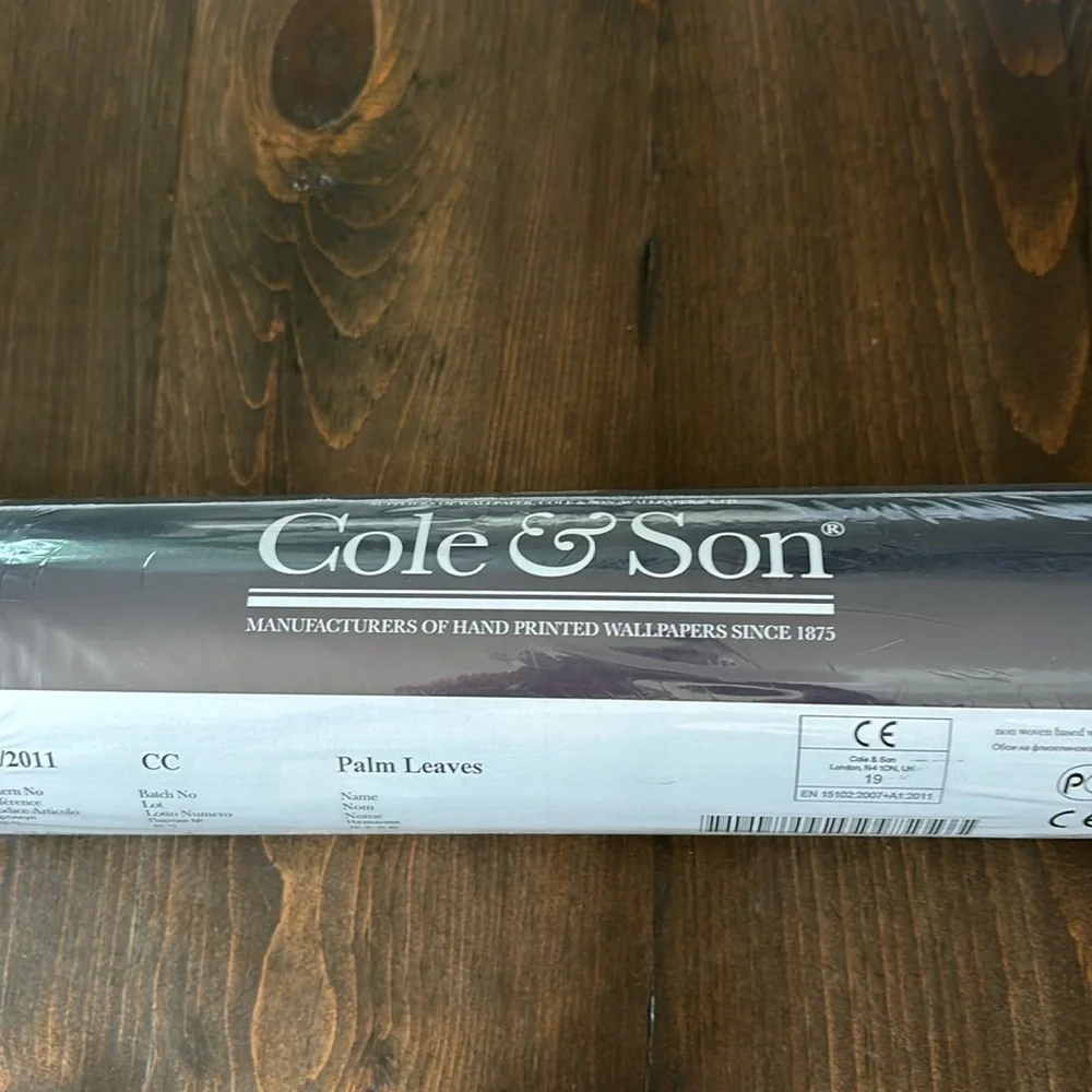 COLE & SON Palm Leaves Wallpaper Taupe/Green New